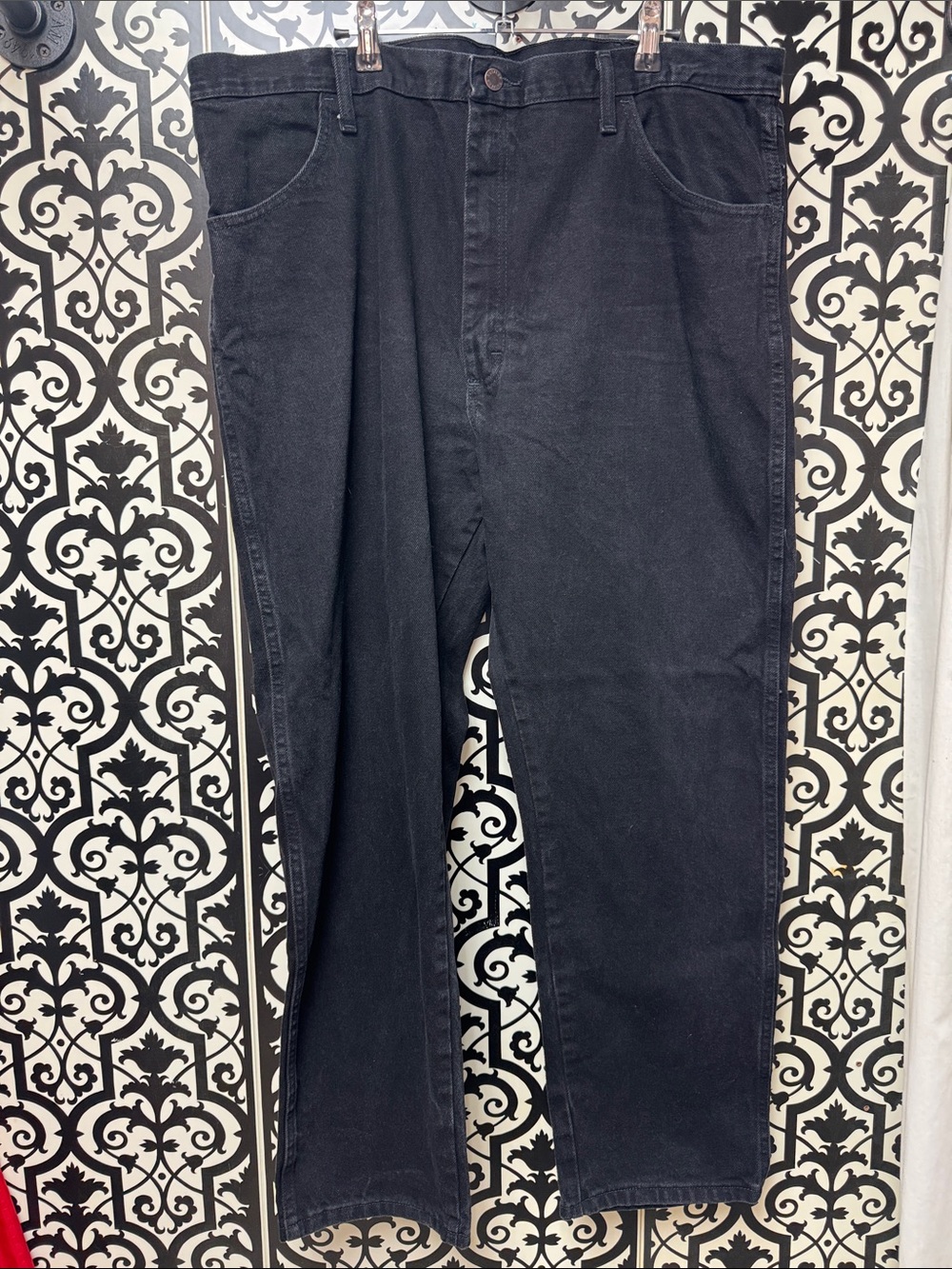 Rustler Men’s Black Relaxed Straight-Leg Jeans